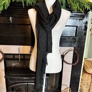 Elegant Black Scarf with Subtle Sparkle